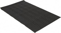 Wearwell - 5' Long x 3' Wide, Dry/Wet Environment, Anti-Fatigue Matting - Black, Vinyl Base, Beveled on 4 Sides - Benchmark Tooling