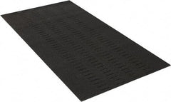 Wearwell - 6' Long x 3' Wide, Dry/Wet Environment, Anti-Fatigue Matting - Black, Vinyl with Vinyl Base, Beveled on 4 Sides - Benchmark Tooling