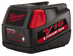 Milwaukee Tool - 18 Volt Lithium-Ion Power Tool Battery - 3 Ahr Capacity, 1 hr Charge Time, Series V18 - Benchmark Tooling