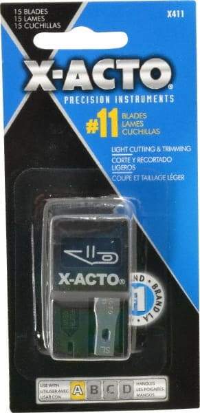 X-ACTO - 15 Piece Steel Hobby Blade - 1-19/32" OAL - Benchmark Tooling