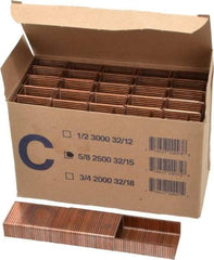 Made in USA - 1-1/4" Wide Carton Staples - 5/8" Leg Length - Benchmark Tooling