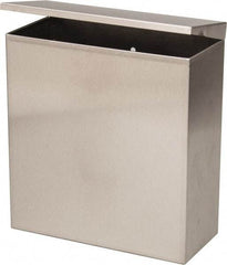 Made in USA - Stainless Steel Sanitary Napkin Disposal Unit - Surface Mount, 10" High x 9" Wide x 4" Deep, White - Benchmark Tooling