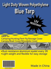 Value Collection - 40' Long x 20' Wide Polyethylene Tarp & Dust Cover - Blue - Benchmark Tooling