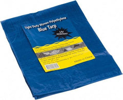 Value Collection - 10' Long x 8' Wide Polyethylene Tarp & Dust Cover - Blue - Benchmark Tooling
