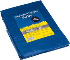 Value Collection - 16' Long x 12' Wide Polyethylene Tarp & Dust Cover - Blue, Grommet - Benchmark Tooling