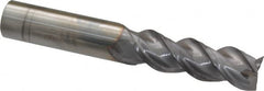 Niagara Cutter - 3/4", 2-1/4" LOC, 3/4" Shank Diam, 5" OAL, 3 Flute, Solid Carbide Square End Mill - Single End, TiCN Finish, Spiral Flute, 45° Helix, Centercutting, Right Hand Cut, Right Hand Flute, Series A345 - Benchmark Tooling