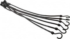The Perfect Bungee - Stretch-n-Flex Web Tie Down with Molded in Hook & Safety Clasp - 24" OAL, Black - Benchmark Tooling