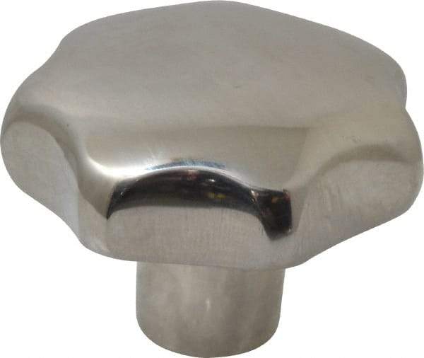 KIPP - 1.57" Head Diam, 7 Point Lobed Knob - 5/16-18 Hole, Stainless Steel - Benchmark Tooling