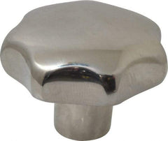 KIPP - 1.57" Head Diam, 7 Point Lobed Knob - 5/16-18 Hole, Stainless Steel - Benchmark Tooling