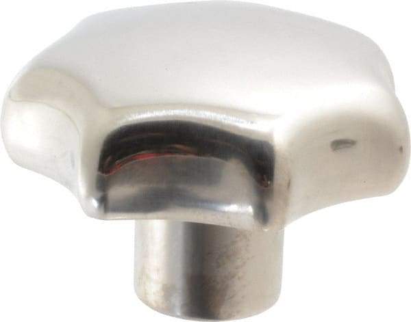 KIPP - 1.96" Head Diam, 7 Point Lobed Knob - 3/8-16 Hole, Stainless Steel - Benchmark Tooling