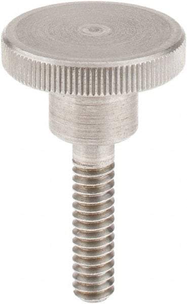 KIPP - 20mm Head, Knurled Knob - Threaded Stem, Stainless Steel - Benchmark Tooling
