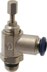 Value Collection - 145 Max psi, Meter Out Screw Adjusted Flow Control Valve - Buna N O Ring, 1/8" Tube Outside Diam - Benchmark Tooling