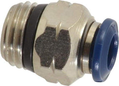 Value Collection - 1/4" Outside Diam, 1/4 Universal, Nickel Plated Brass Push-to-Connect Tube Male Connector - 250 Max psi, Tube to Universal Thread Connection, Buna O-Ring - Benchmark Tooling
