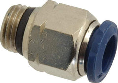 Value Collection - 3/8" Outside Diam, 1/4 Universal, Nickel Plated Brass Push-to-Connect Tube Male Connector - 250 Max psi, Tube to Universal Thread Connection, Buna O-Ring - Benchmark Tooling