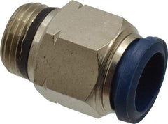 Value Collection - 1/2" Outside Diam, 3/8 Universal, Nickel Plated Brass Push-to-Connect Tube Male Connector - 250 Max psi, Tube to Universal Thread Connection, Buna O-Ring - Benchmark Tooling