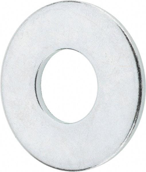 Value Collection - 9/16" Screw, Grade 2 Steel USS Flat Washer - 5/8" ID x 1-1/2" OD, 7/64" Thick, Zinc-Plated Finish - Benchmark Tooling