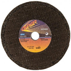 Norton - 3" Diam x 3/8" Hole x 1/4" Thick, T Hardness, 20 Grit Surface Grinding Wheel - Zirconia Alumina, Type 1, Very Coarse Grade, 20,370 Max RPM, No Recess - Benchmark Tooling