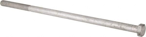 Value Collection - 1-8 Thread, 24" Length Under Head, Steel Hex Head Bolt - Hot Dipped Galvanized Coated, UNC Thread, ASTM A307, Grade 2 - Benchmark Tooling