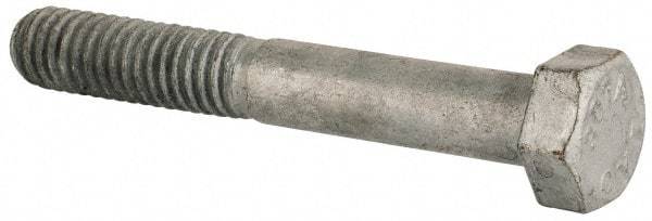 Value Collection - 5/16-18 Thread, 2-1/4" Length Under Head, Steel Hex Head Bolt - Hot Dipped Galvanized Coated, UNC Thread, ASTM A307, Grade 2 - Benchmark Tooling