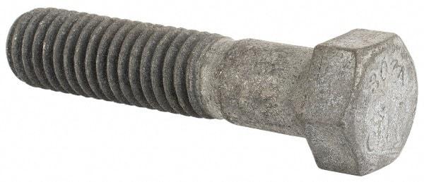 Value Collection - 7/16-14 Thread, 2" Length Under Head, Steel Hex Head Bolt - Hot Dipped Galvanized Coated, UNC Thread, ASTM A307, Grade 2 - Benchmark Tooling