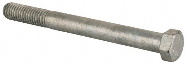 Value Collection - 7/16-14 Thread, 4-1/2" Length Under Head, Steel Hex Head Bolt - Hot Dipped Galvanized Coated, UNC Thread, ASTM A307, Grade 2 - Benchmark Tooling