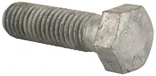 Value Collection - 1/2-13 Thread, 1-3/4" Length Under Head, Steel Hex Head Bolt - Hot Dipped Galvanized Coated, UNC Thread, ASTM A307, Grade 2 - Benchmark Tooling