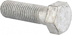 Value Collection - 7/8-9 Thread, 3" Length Under Head, Steel Hex Head Bolt - Hot Dipped Galvanized Coated, UNC Thread, ASTM A307, Grade 2 - Benchmark Tooling