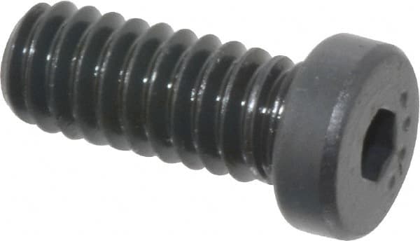 Made in USA - 1/4-20 UNC Hex Socket Drive, Low Socket Cap Screw - Grade 4037 Alloy Steel, Black Oxide Finish, Fully Threaded, 5/8" Length Under Head - Benchmark Tooling