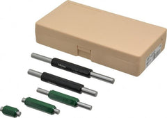 Mitutoyo - 1 to 5 Inch Long, 5 Piece Micrometer Calibration Standard Set - Accuracy Up to 0.000012 Inch, For Use with Outside Micrometer, Includes Carrying Case - Benchmark Tooling