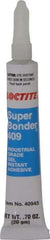 Loctite - 0.70 oz Tube Clear Instant Adhesive - Series 409, 75 sec Working Time, 24 hr Full Cure Time, Bonds to Metal, Plastic & Rubber - Benchmark Tooling