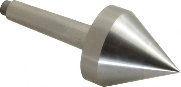 Riten - 2-1/8" Head Diam, Hardened Tool Steel Pipe Nose Point Solid Dead Center - 2MT Morse Taper, 2-1/8" Point Diam, 1.831" Point Length - Benchmark Tooling