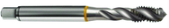 M2x0.40 6H 3-Flute Cobalt Yellow Ring Semi-Bottoming 40 degree Spiral Flute Tap-Bright - Benchmark Tooling
