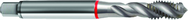 M8x1.25 6H 3-Flute Cobalt Red Ring Semi-Bottoming 40 degree Spiral Flute Tap-Bright - Benchmark Tooling