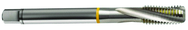 M12x1.25 6H 3-Flute Cobalt Yellow Ring Semi-Bottoming 15 degree Spiral Flute Tap-Bright - Benchmark Tooling