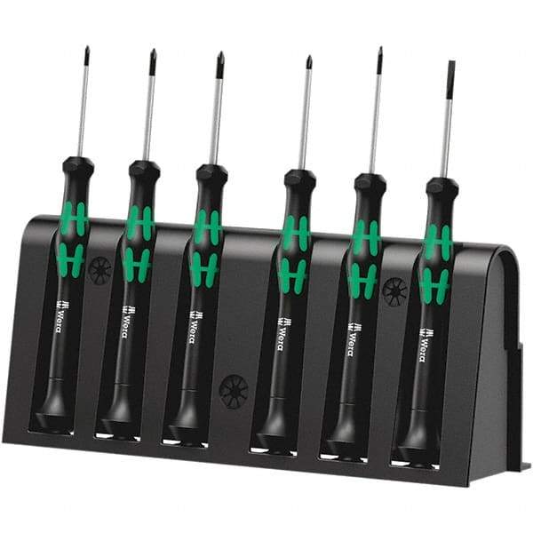 Wera - Screwdriver Sets Screwdriver Types Included: Phillips; Slotted; Microstix Number of Pieces: 6 - Benchmark Tooling