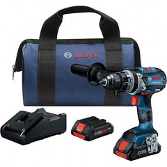 Bosch - 18 Volt 1/2" Keyless Chuck Cordless Hammer Drill - 0 to 31,500 BPM, 0 to 2,100 RPM, Reversible - Benchmark Tooling