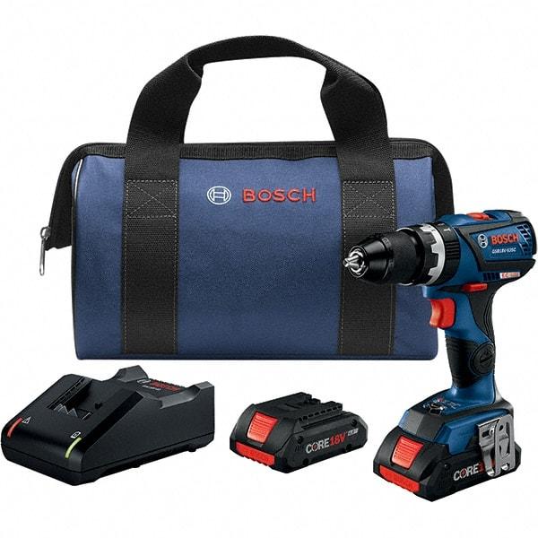 Bosch - 18 Volt 1/2" Keyless Chuck Cordless Hammer Drill - 0 to 28,500 BPM, 0 to 600 & 0 to 1,900 RPM, Reversible - Benchmark Tooling