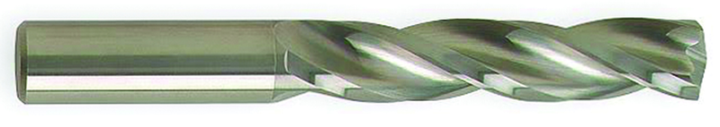 13.3mm Dia-Carbide HP 5XD Drill-150Â° Point-Bright - Benchmark Tooling