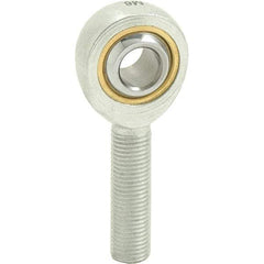 Tritan - 3/4" ID, 3-3/4" Max OD, 11,550 Lb Max Static Cap, Male Spherical Rod End - 3/4-16 RH, 7/8" Shank Diam, 1-3/4" Shank Length, Zinc Plated Carbon Steel with Sintered Oil Impregnated Bronze Raceway - Benchmark Tooling