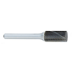 ‎SA-14 -3/16 × 5/8 LOC × 1/4 Shank × 2 OAL Cylindrical Carbide Medium Right Hand Spiral Burr - Benchmark Tooling