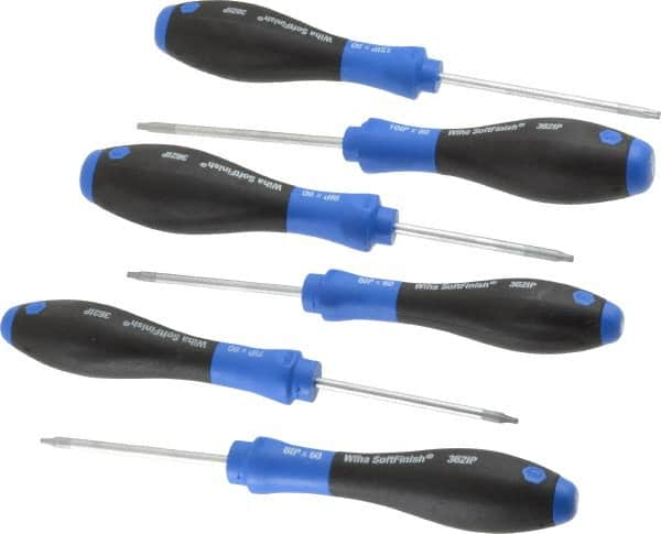 Wiha - 6 Piece TorxPlus Screwdriver Set - Bit Sizes: Torx IP6, IP7, IP8, IP9, IP10 & IP15 - Benchmark Tooling