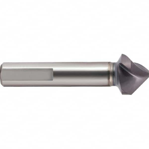 Guhring - 6.3mm Head Diam, 5mm Shank Diam, 3-Flute 90° Cobalt Countersink - Benchmark Tooling