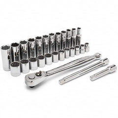 Crescent - Socket Sets Measurement Type: Metric Drive Size: 3/8 - Benchmark Tooling