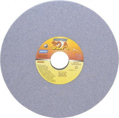 Norton - 8" Diam x 1-1/4" Hole x 1" Thick, I Hardness, 60 Grit Surface Grinding Wheel - Aluminum Oxide, Type 5, Medium Grade, 3,600 Max RPM, Vitrified Bond, One-Side Recess - Benchmark Tooling