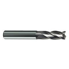 10mm Dia. x 72mm Overall Length 4-Flute Square End Solid Carbide SE End Mill-Round Shank-Center Cut-Uncoated - Benchmark Tooling