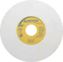 Norton - 7" Diam x 1-1/4" Hole x 1/4" Thick, L Hardness, 220 Grit Surface Grinding Wheel - Aluminum Oxide, Type 1, Very Fine Grade, 3,600 Max RPM, Vitrified Bond, No Recess - Benchmark Tooling