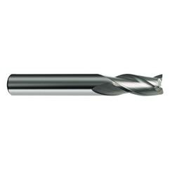 7/16 Dia. x 2-3/4 Overall Length 3-Flute Square End Solid Carbide SE End Mill-Round Shank-Center Cut-Uncoated - Benchmark Tooling