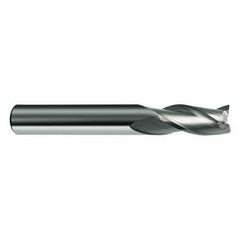 9/16 Dia. x 3-1/2 Overall Length 3-Flute Square End Solid Carbide SE End Mill-Round Shank-Center Cut-Uncoated - Benchmark Tooling