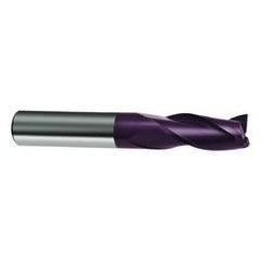 1/2 Dia. x 3 Overall Length 3-Flute Square End Solid Carbide SE End Mill-Round Shank-Center Cut-Firex - Benchmark Tooling