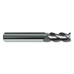 1/4" Dia. - 2-1/2" OAL - 45° Helix Bright Carbide End Mill - 3 FL - Benchmark Tooling